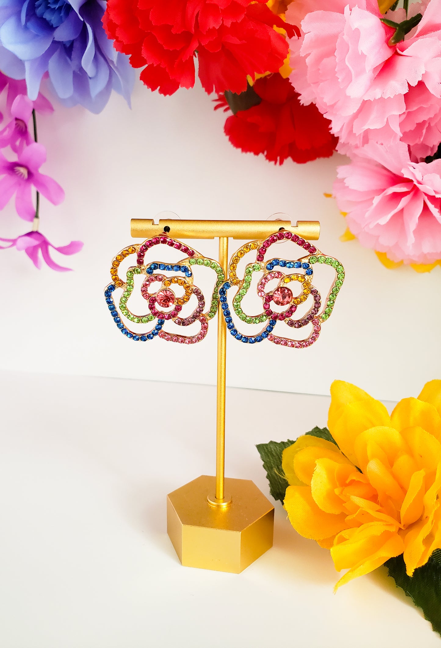 Colorful Flower Earrings