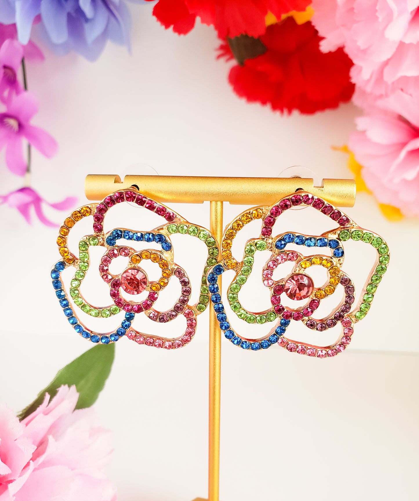 Colorful Flower Earrings